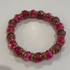 Elegant Pink Beaded Bracelet